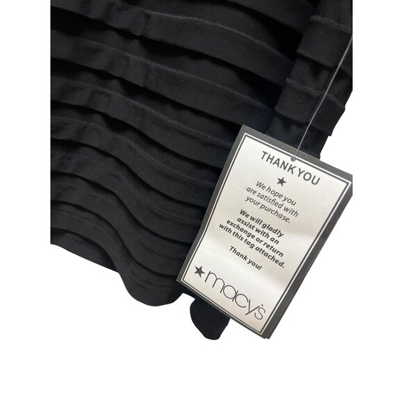 Betsy & Adam Chiffon Capelet Ribbon Sheath Dress - Picture 4 of 8